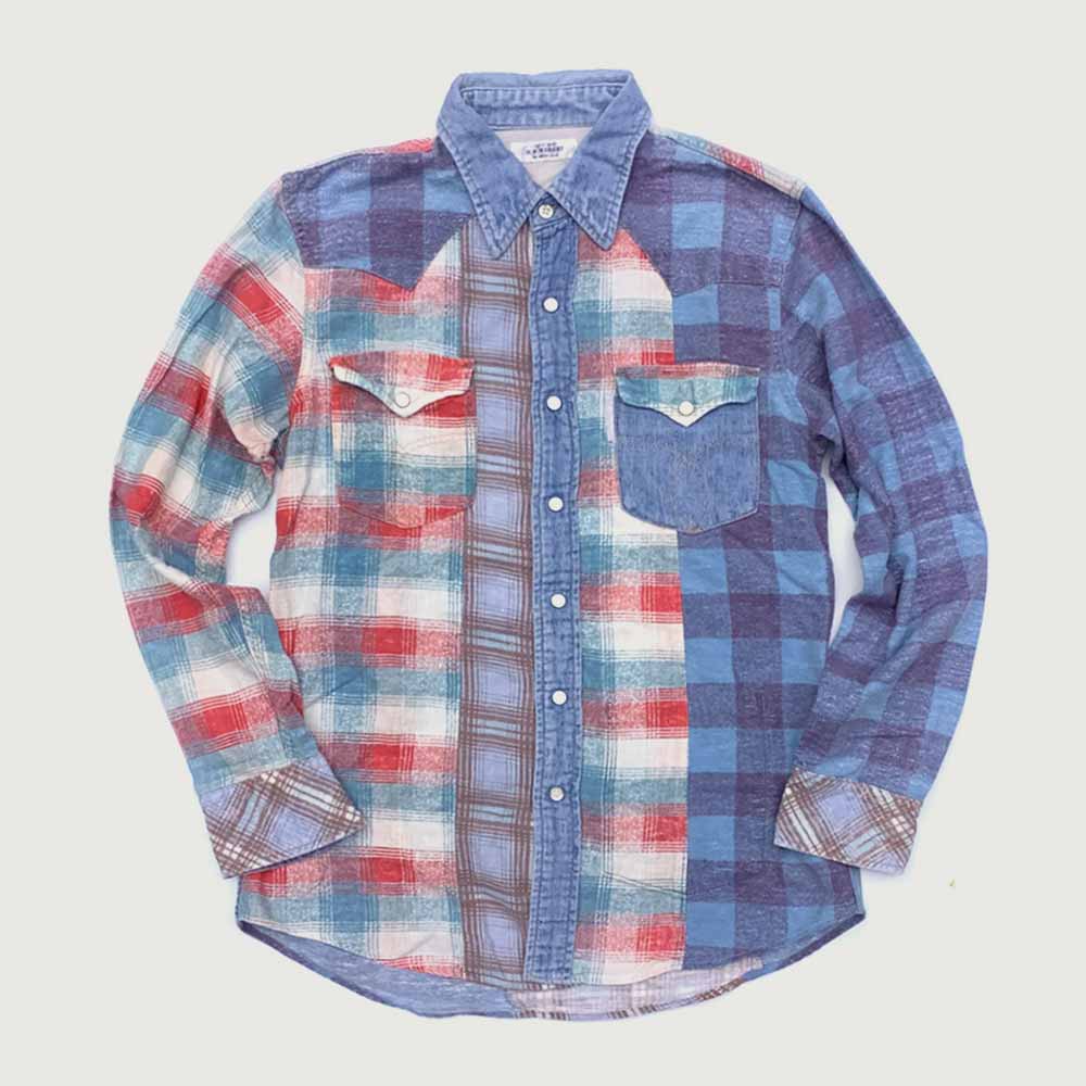 Vintage blue flannel