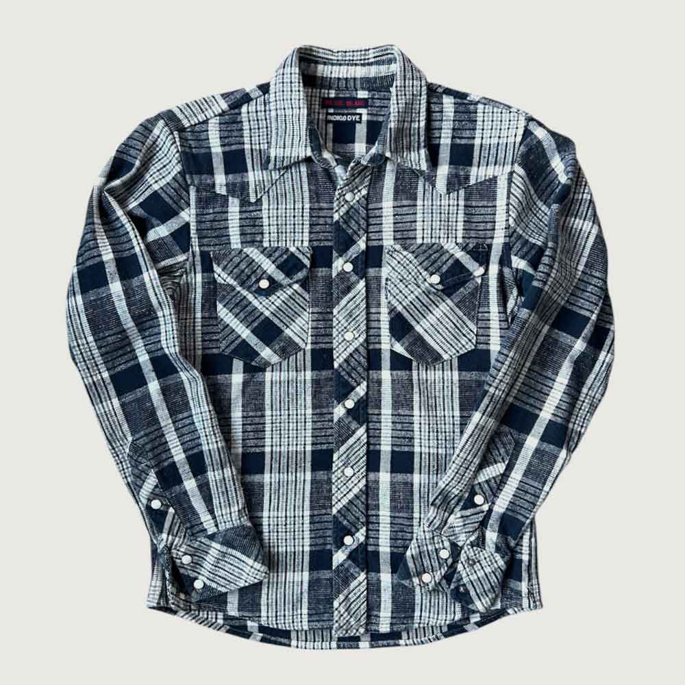 Vintage blue flannel