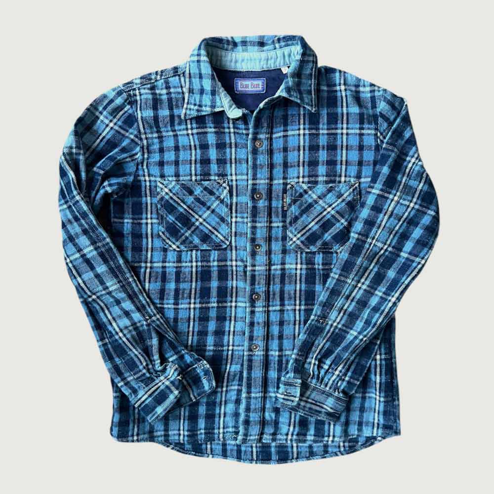 Vintage blue flannel