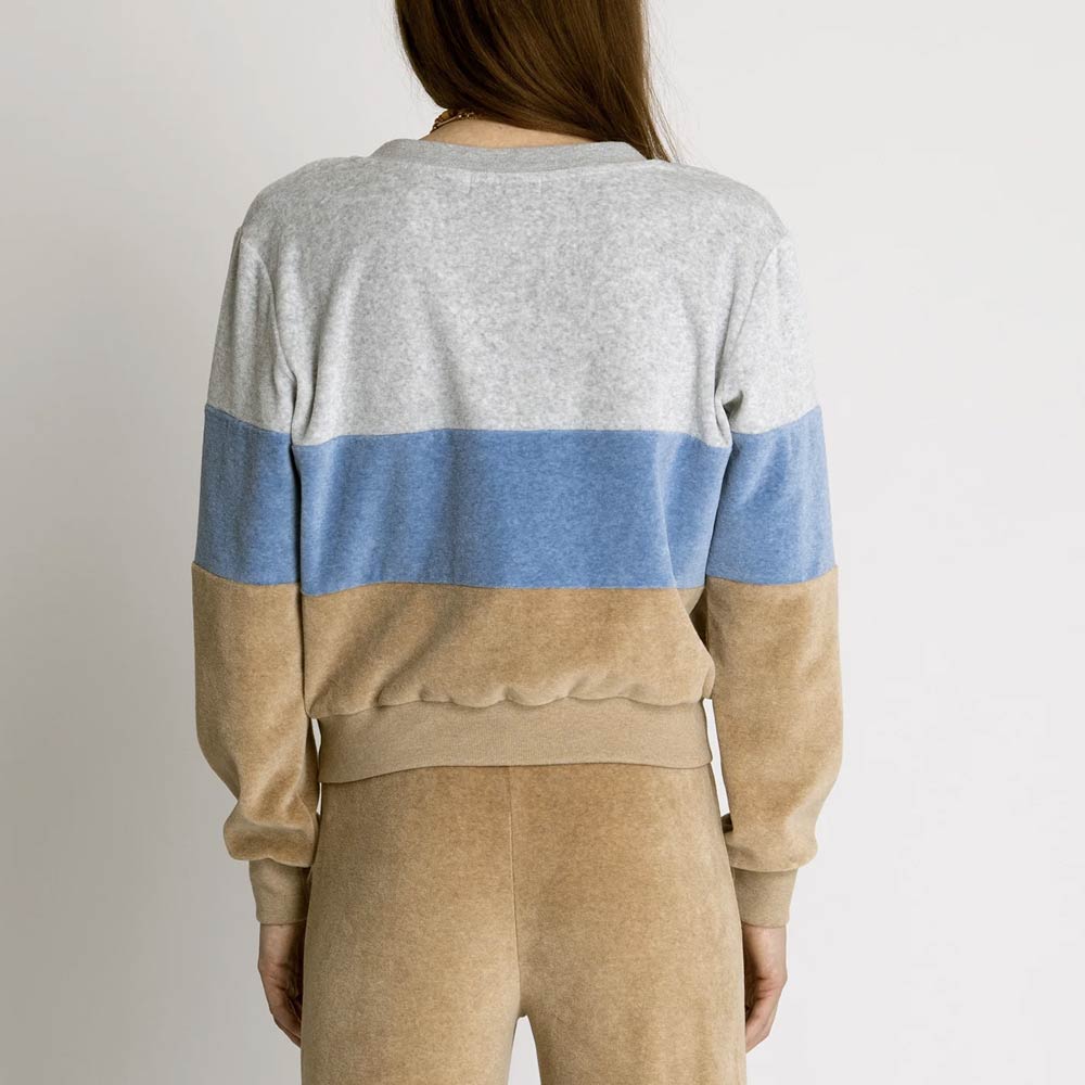 Colorbock velour sweater