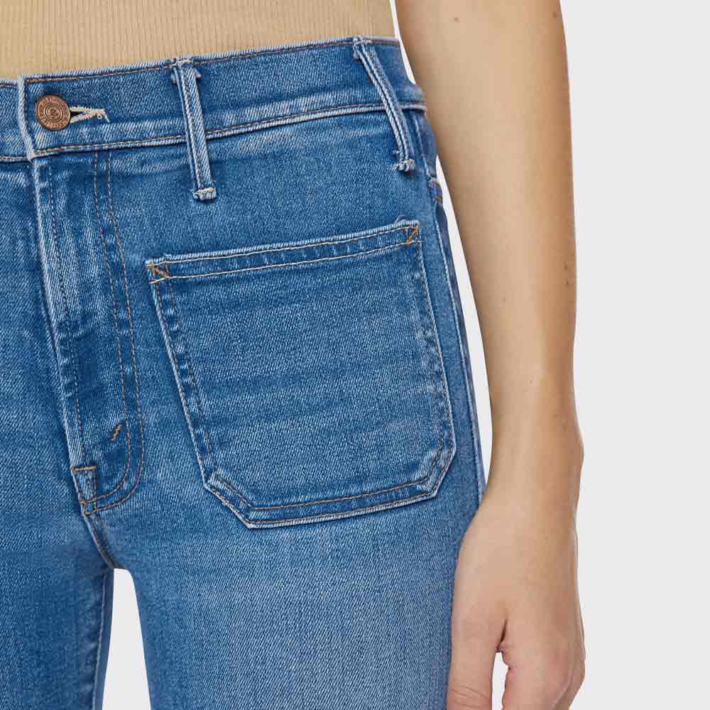 Patch pocket jeans