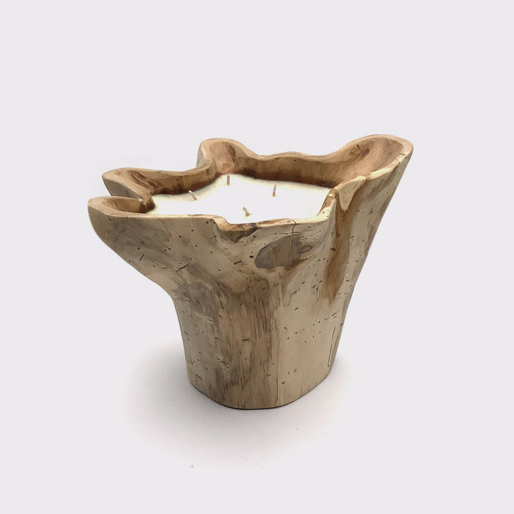 Teak candle